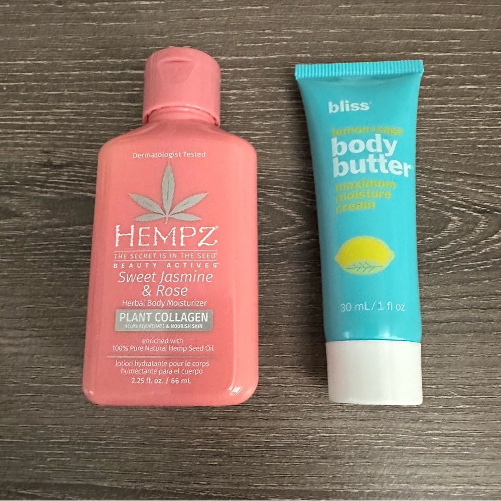 Bliss Lemon Sage Body Butter Hempz Sweet Jasmine Rose Herbal Body Moisturizer